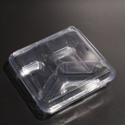 Leak Proof Square Clear PET Food Containers for Freezing