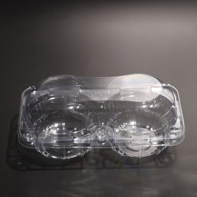 2-Compartment FAD Certified Transparent Food Packaging Plastic Container / Food Storage Containers