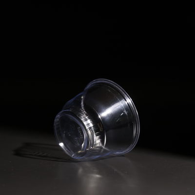 Crystal-Clear Disposable Plastic PET Cups With Dome / Flat Lid For Bubble Tea
