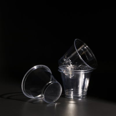 Clear Plastic Disposable PET Cup Cold Drink Boba Tea With Customized Logo