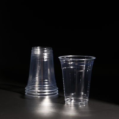 14oz Clear PET Drink Cups Disposable Bubble Tea Packaging Cups For Outdoor Takeaway Cups