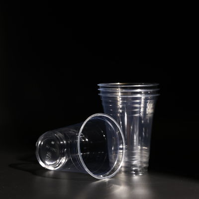 14oz Clear PET Drink Cups Disposable Bubble Tea Packaging Cups For Outdoor Takeaway Cups