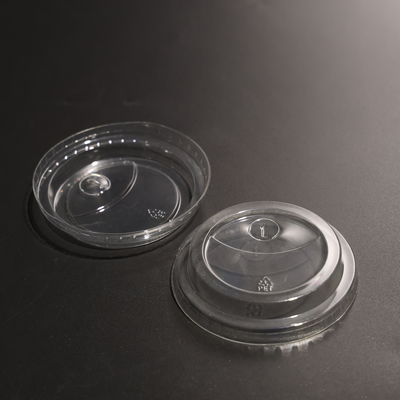 Transparent Round BPA Free Plastic Cup Flat Lid For Boba Cup