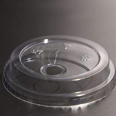 ΠΕΤ Διαφανές BPA Απαλλαγμένο πλαστικό φλιτζάνι επίπεδο καπάκι κατάλληλο για φλιτζάνι Boba