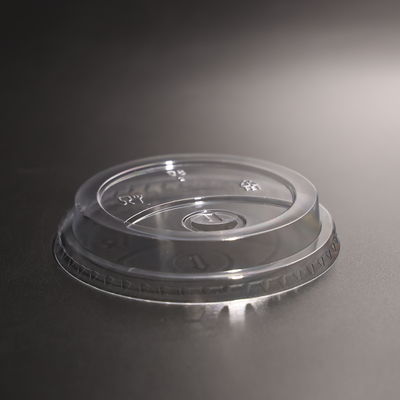 PET Leak-proof Clear BPA Free Plastic Cup Flat Lid Fit For Juice Cup