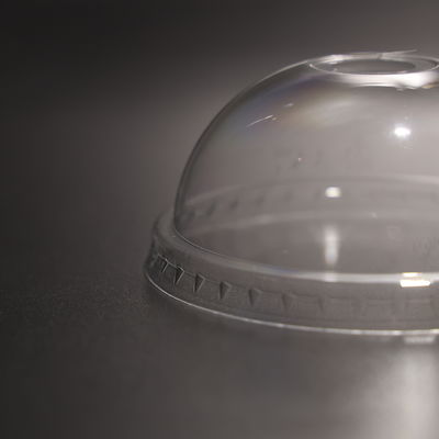 पीईटी पारदर्शी प्लास्टिक कप गुंबद ढक्कन बोबा चाय कप के लिए फिट