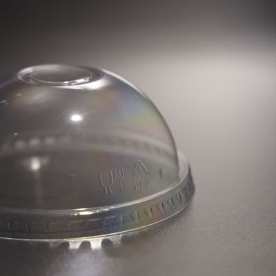 Nắp đậy ly nhựa dùng một lần Nắp PET Nắp vòm ly nhựa trong suốt Phù hợp với ly cà phê đá