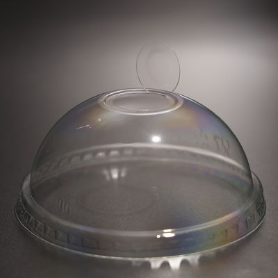 Disposable PET Lid Plastic Cup Dome Lid With Customized Color Fit For Iced-coffee Cup