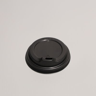 Black Plastic Cup Lid For  Coffee Cup Made To Fit Cold or Hot Beverages Cups Offering Excellent Protection And Convenience