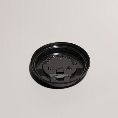 Black Plastic Cup Lid For  Coffee Cup Made To Fit Cold or Hot Beverages Cups Offering Excellent Protection And Convenience
