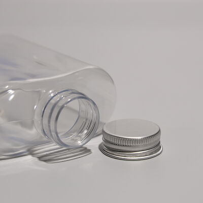 High Durability Plastic PET Bottle Round Shape Featuring Aluminum Cap Suitable for Multiple Packaging Applications