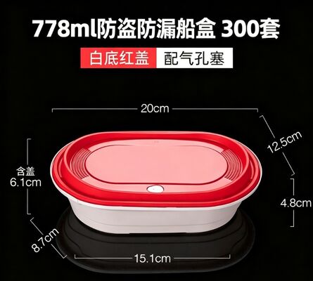 Contenants alimentaires en plastique jetables sans BPA, de toute couleur, adaptés aux opérations de restauration et de livraison des services alimentaires