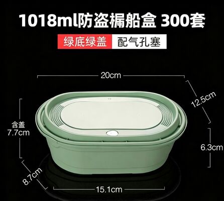 Forme de bateau Contenants alimentaires en plastique jetables Contenants colorés empilables pour la présentation des aliments Préparation et livraison des repas